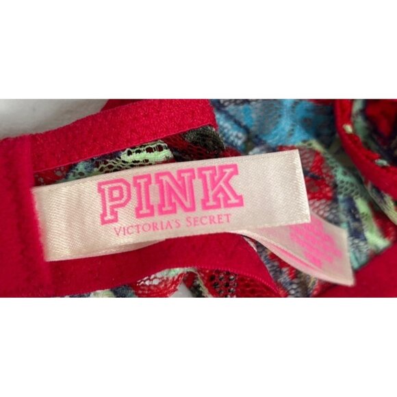 Pink Victorias Secret Date Push Up Bra Bralette Small Red Sexy Lace Padded - Picture 8 of 12